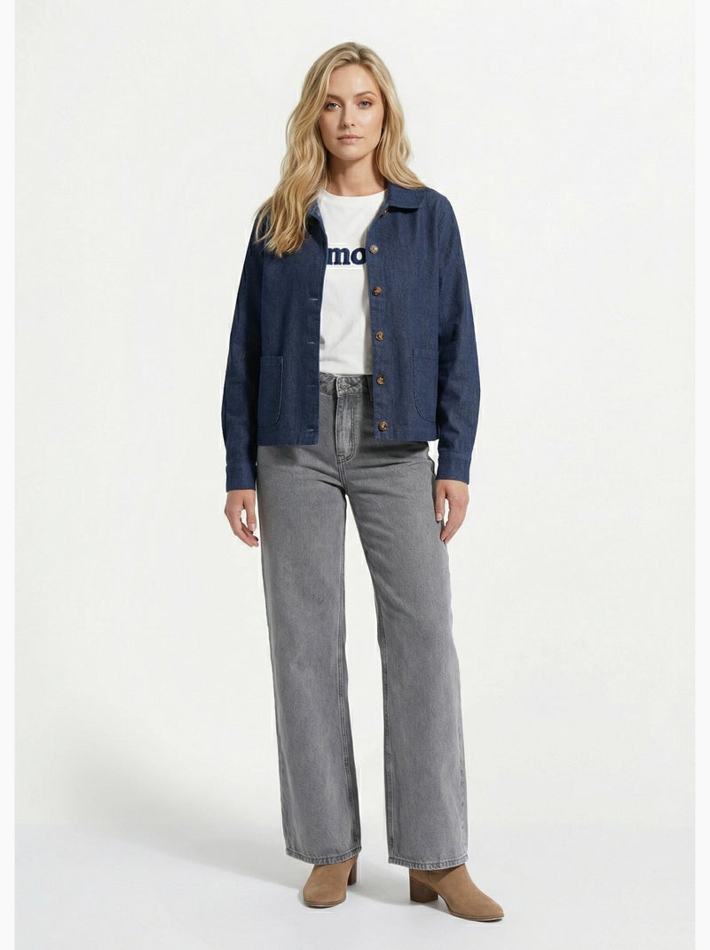 Veste en denim brut, style workwear - AFIBEL Bleu - Kiabi