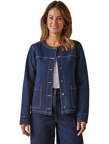 Veste en denim col rond - DAXON