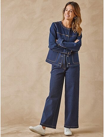 Veste en denim col rond - DAXON