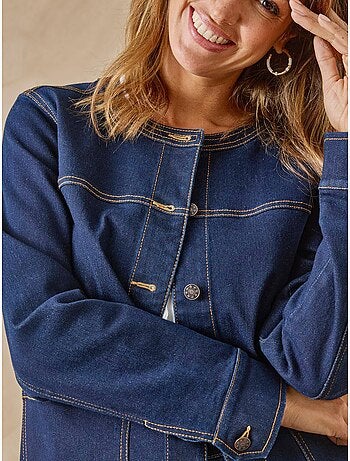 Veste en denim col rond - DAXON
