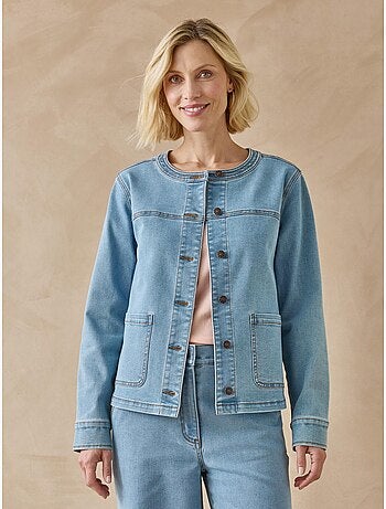 Veste en denim col rond - DAXON