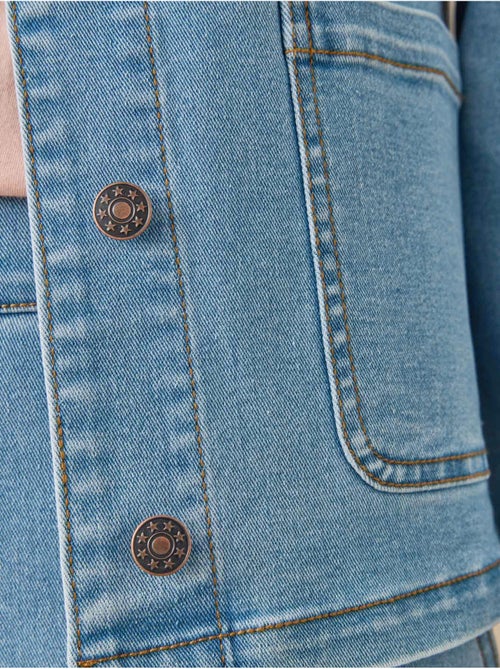 Veste en denim col rond - DAXON - Kiabi