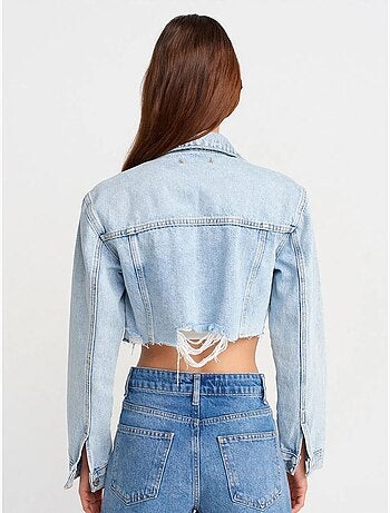 Veste en denim courte femme dilvin