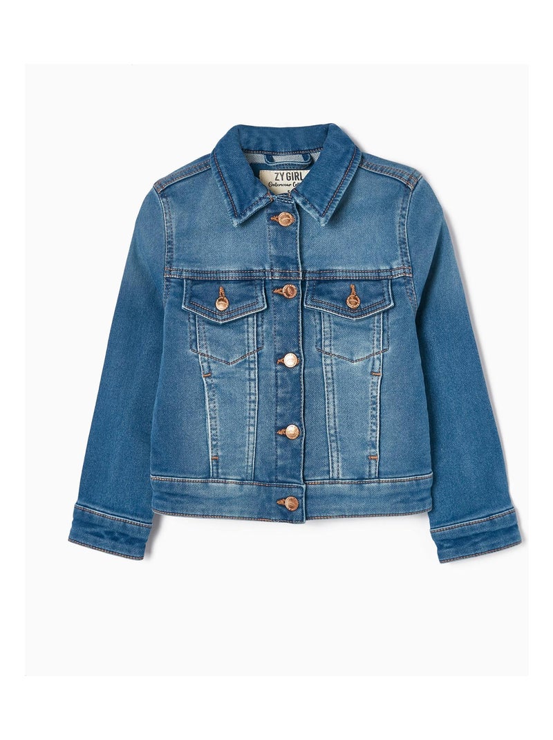 Veste en Denim de Coton Fille   READY PLAYER Bleu - Kiabi