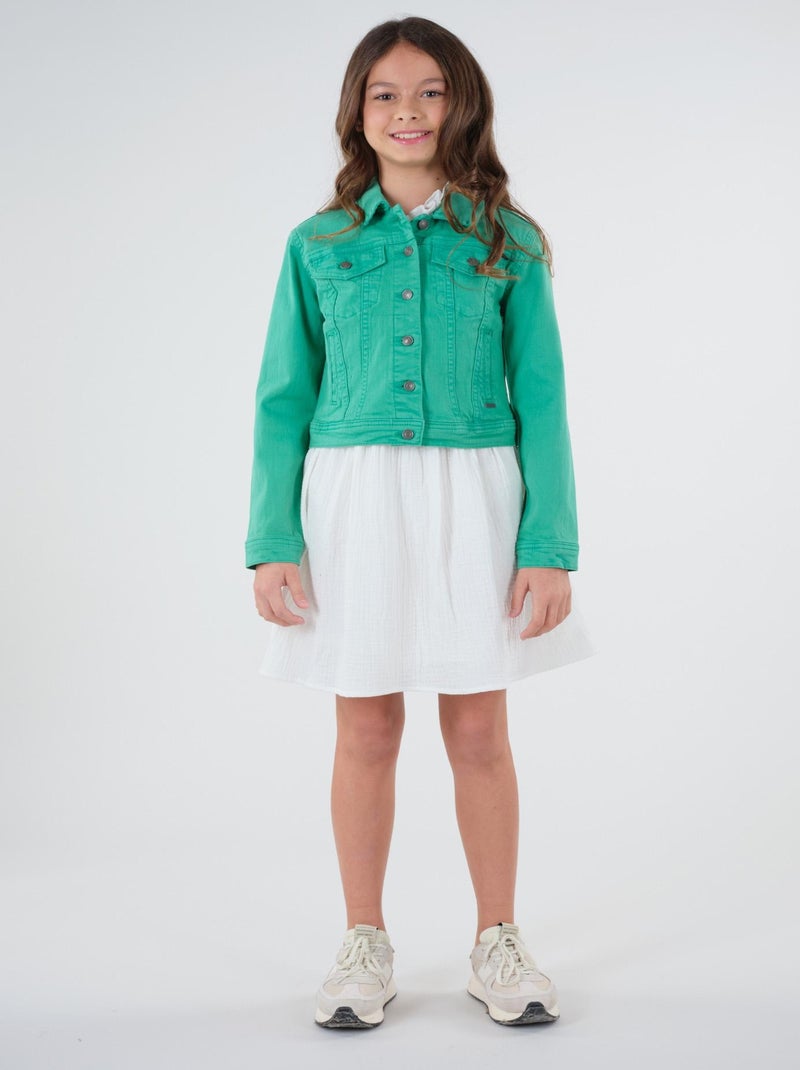 Veste en denim 'Deeluxe' Vert - Kiabi