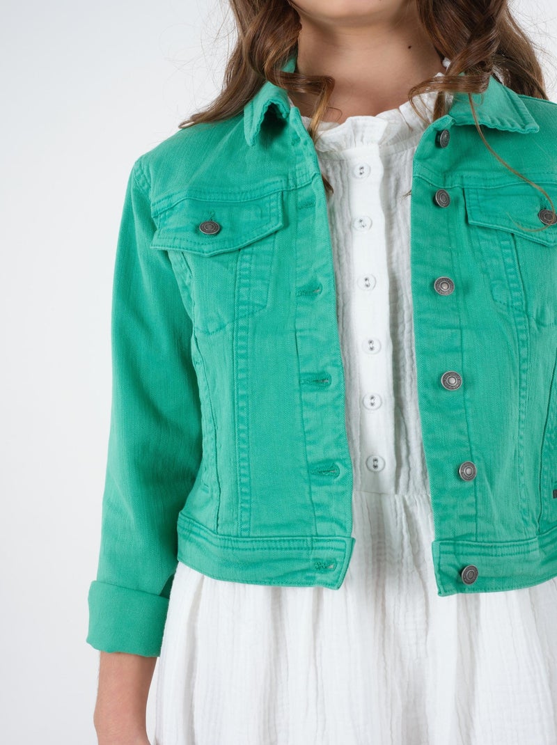 Veste en denim 'Deeluxe' Vert - Kiabi