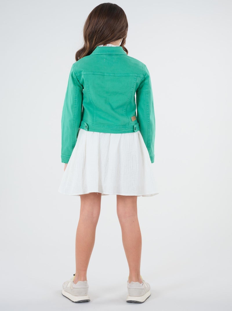 Veste en denim 'Deeluxe' Vert - Kiabi