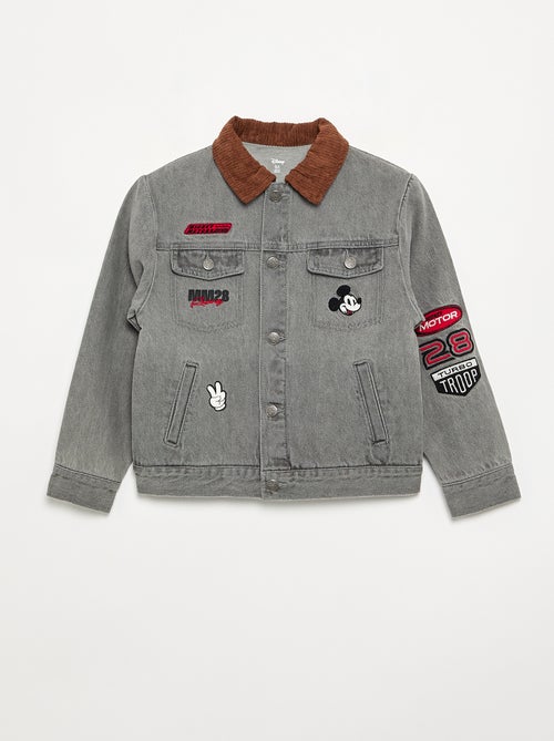 Veste en denim 'Disney' 'Mickey' à manches longues - Kiabi Veste en denim 'Disney' 'Mickey' à manches longues - Kiabi