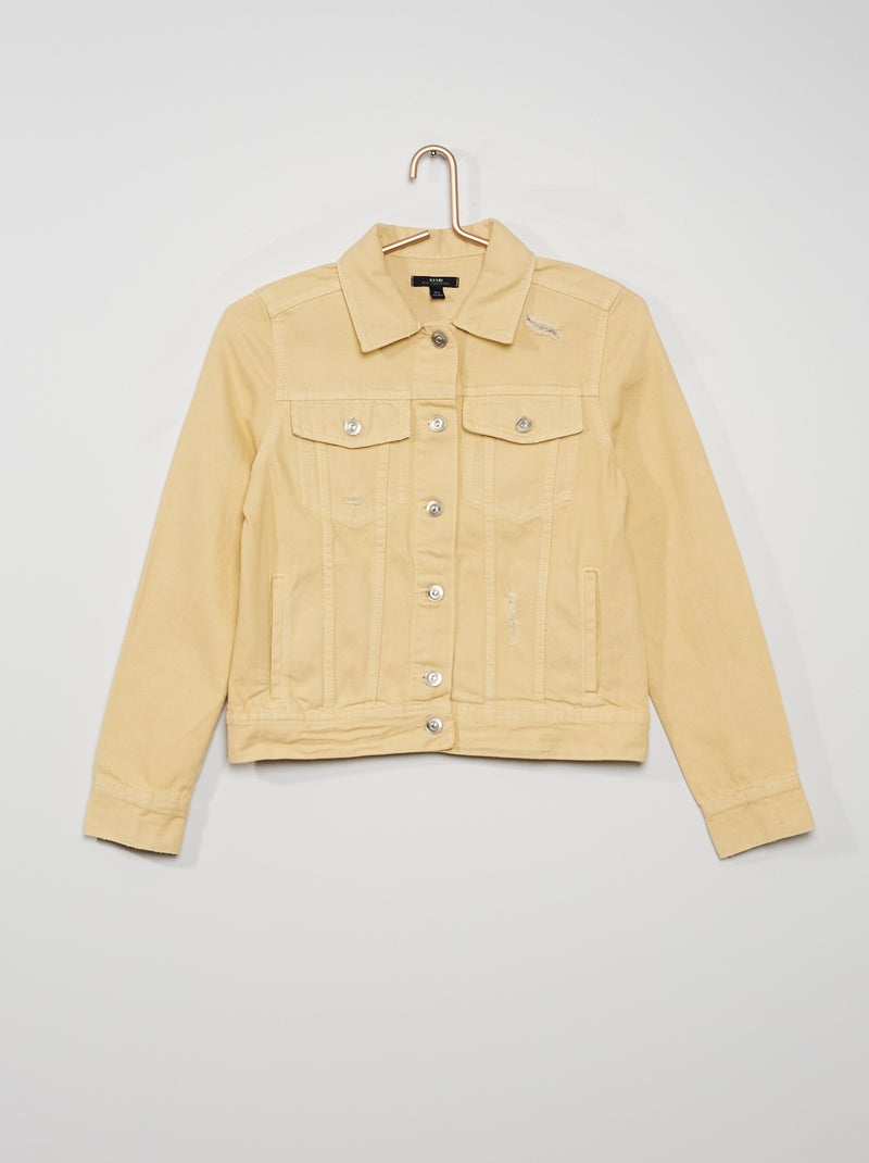 Veste en denim jaune - Kiabi