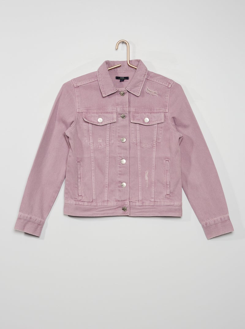 Veste en denim lilas - Kiabi