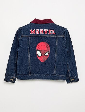 Veste en denim 'Marvel' 'Spiderman' avec col contrasté