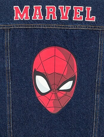 Veste en denim 'Marvel' 'Spiderman' avec col contrasté