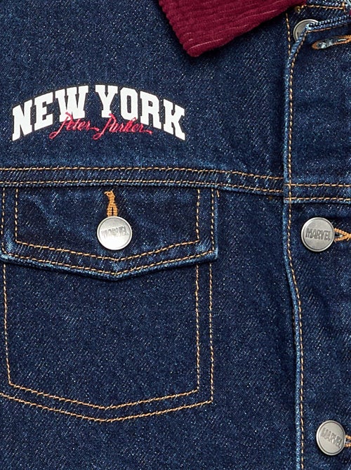 Veste en denim 'Marvel' 'Spiderman' avec col contrasté - Kiabi Veste en denim 'Marvel' 'Spiderman' avec col contrasté - Kiabi