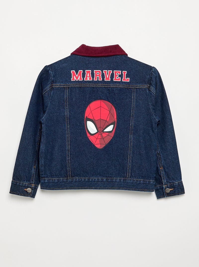 Veste en denim 'Marvel' 'Spiderman' avec col contrasté Bleu - Kiabi