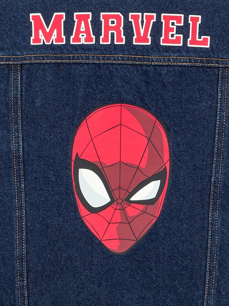 Veste en denim 'Marvel' 'Spiderman' avec col contrasté Bleu - Kiabi