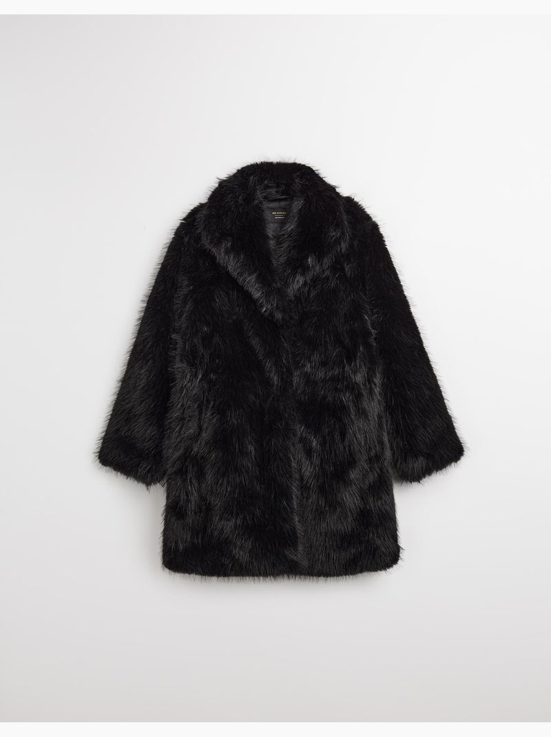 Veste en fausse fourrure, MO Fashion Noir - Kiabi
