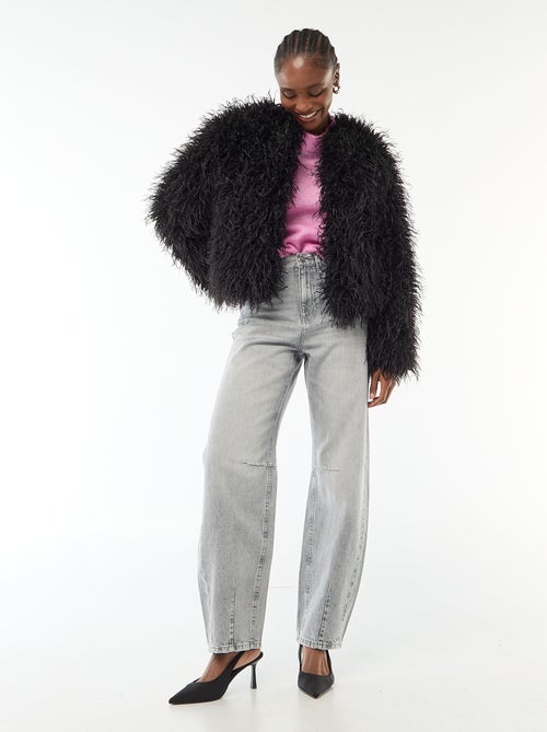 Veste en fausse fourrure - Kiabi