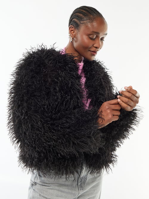 Veste en fausse fourrure - Kiabi