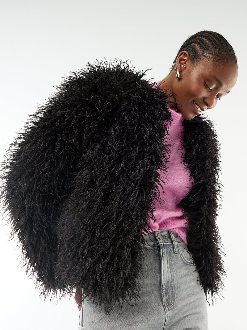 Manteau Long Réversible En Fausse Fourrure LUDMILLA