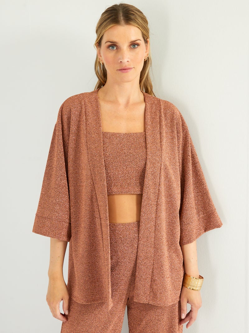 Veste en forme kimono Cuivre - Kiabi