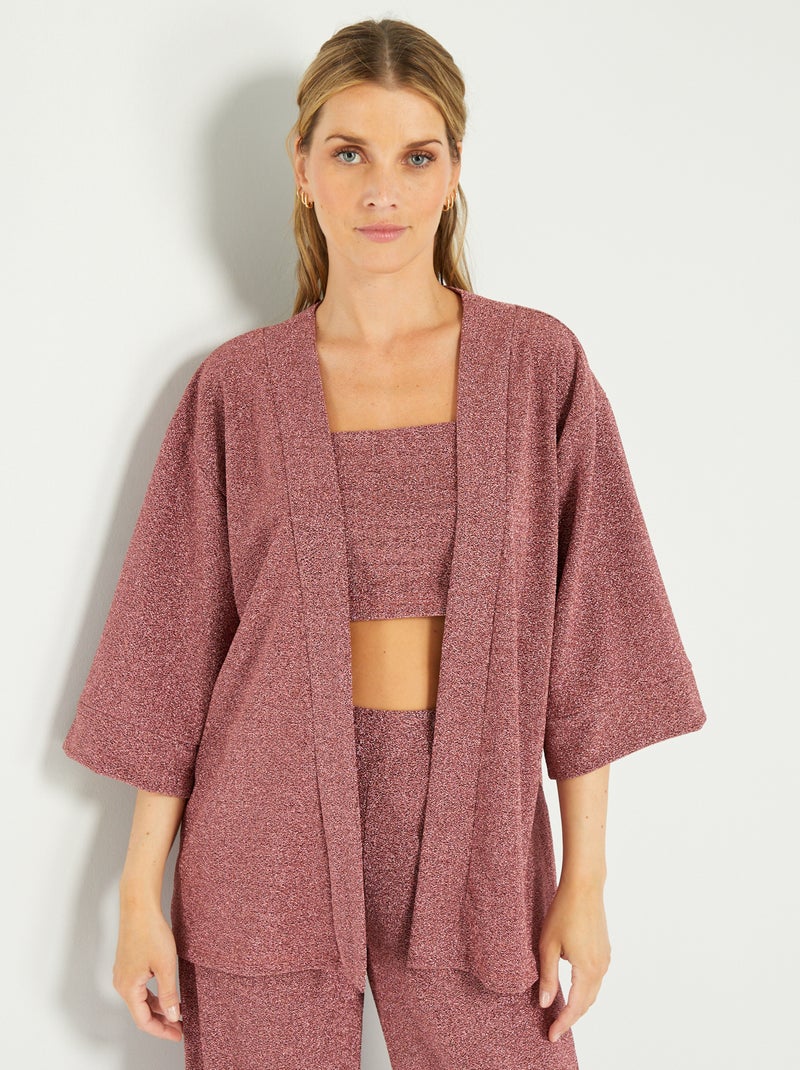 Veste en forme kimono Rose - Kiabi