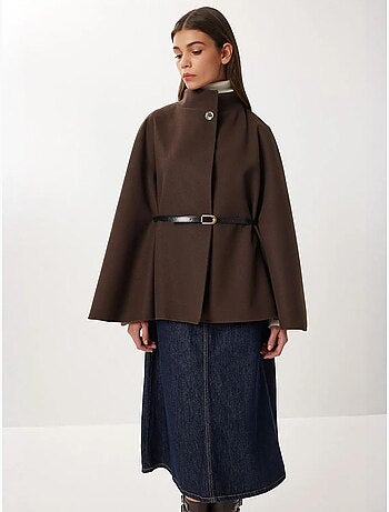 Veste en gabardine texturée avec fermeture à boutons istanbul