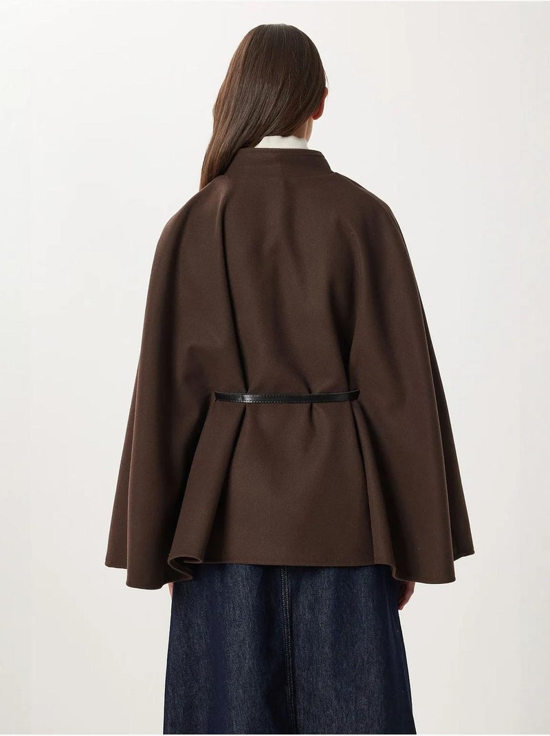 Veste en gabardine texturée avec fermeture à boutons istanbul Marron chocolat - Kiabi
