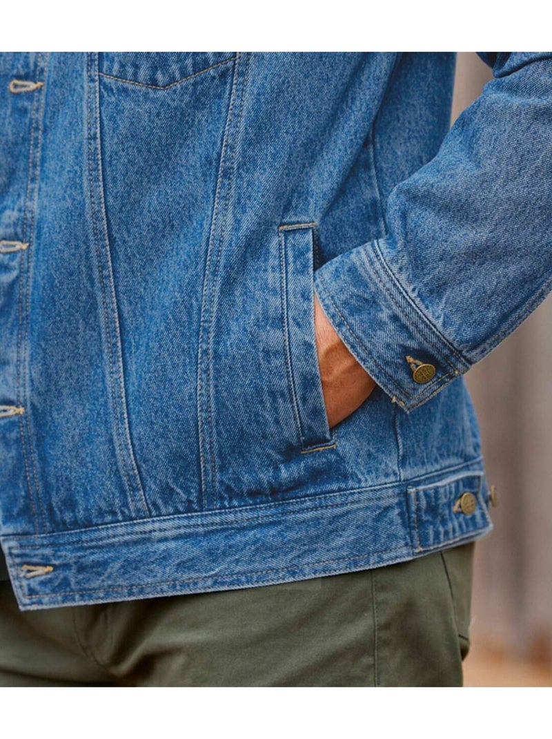 Veste En Jean - ATLAS FOR MEN Bleu foncé - Kiabi