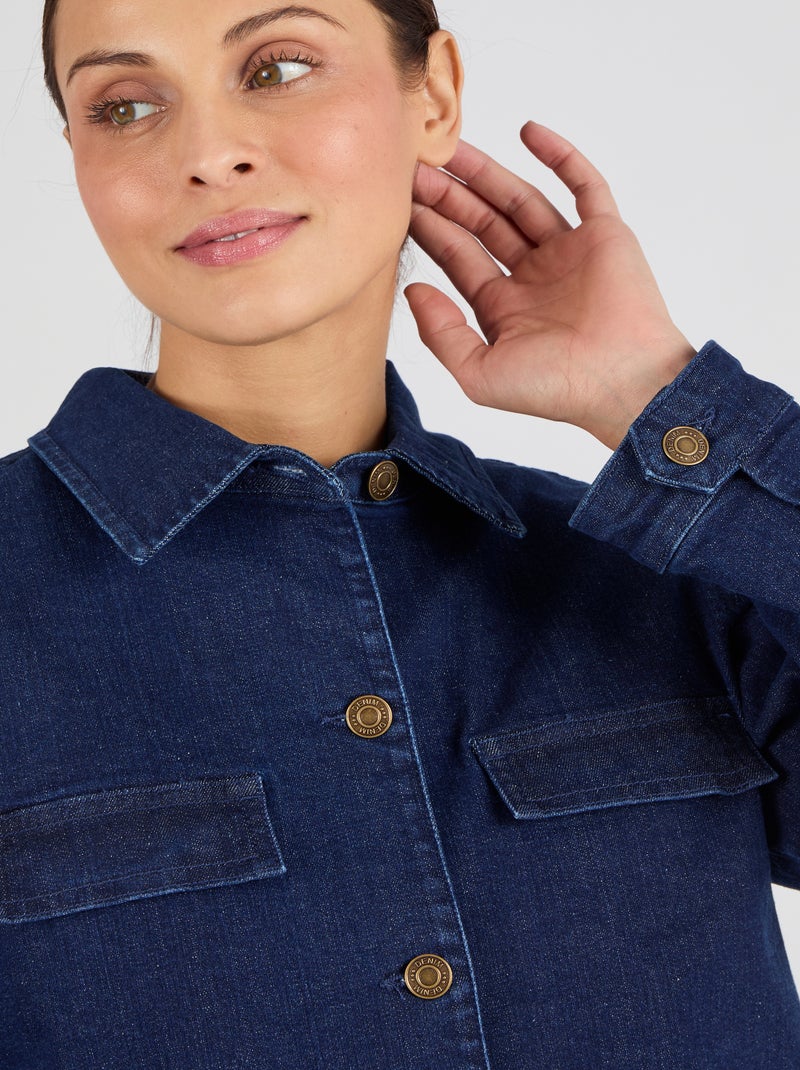 Veste en jean - Damart Bleu foncé - Kiabi