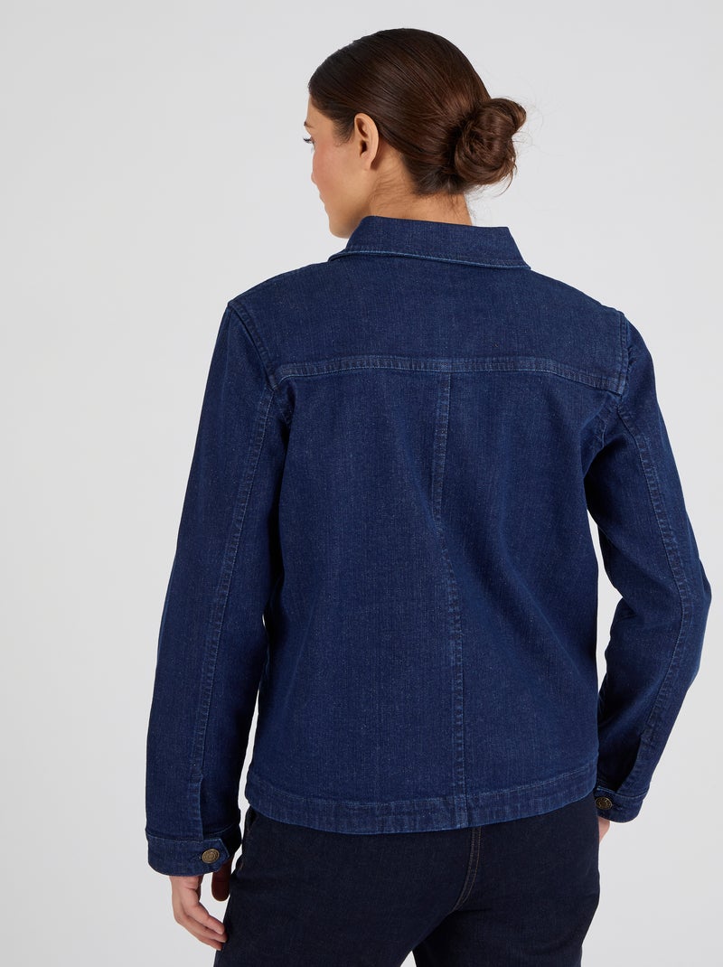 Veste en jean - Damart Bleu foncé - Kiabi