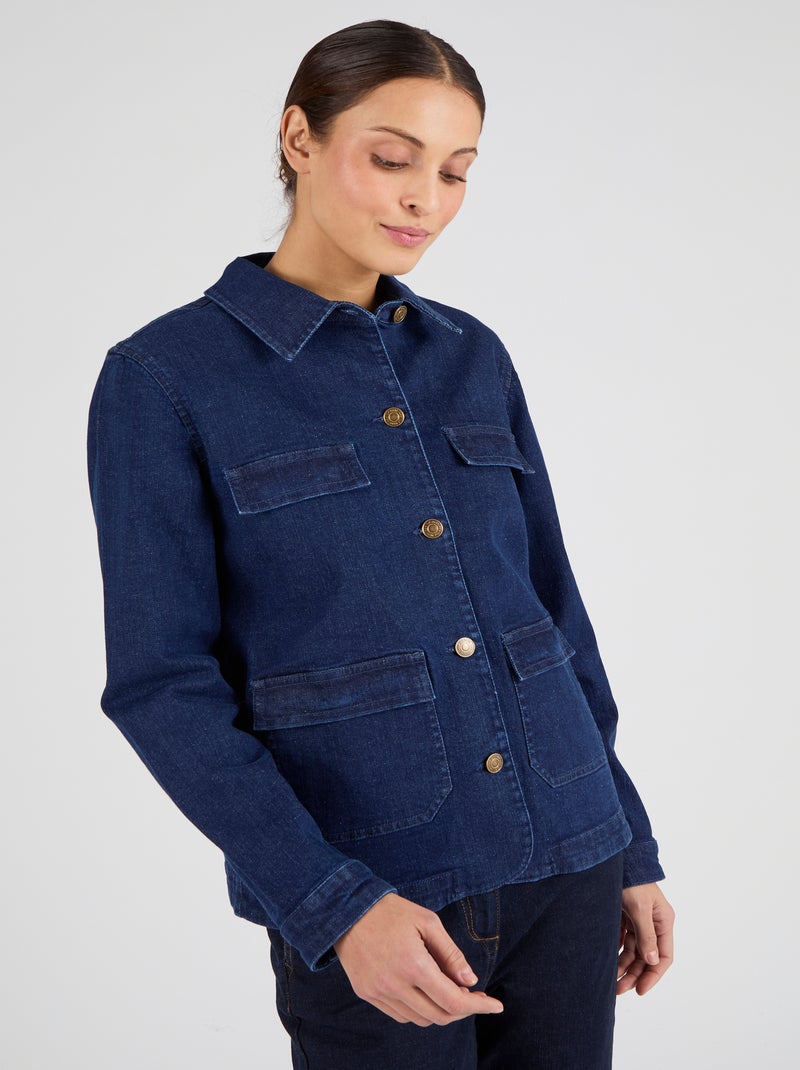 Veste en jean - Damart Bleu foncé - Kiabi