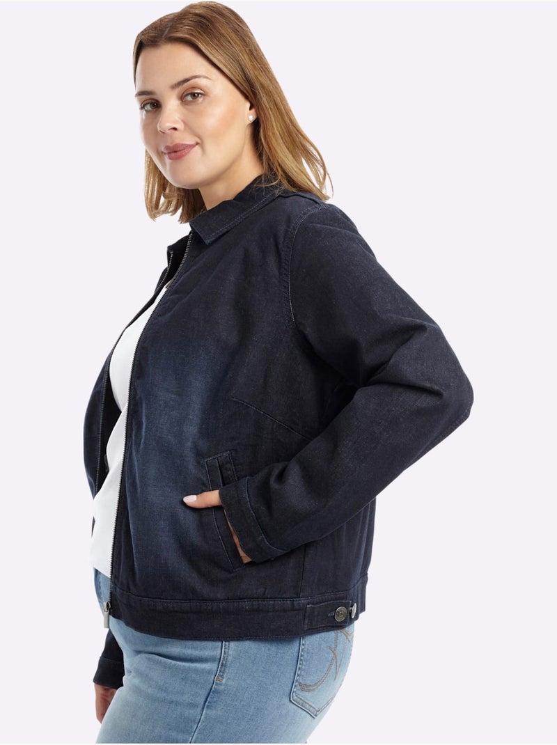Veste En Jean - Taille Standard - Sheego Bleu foncé - Kiabi