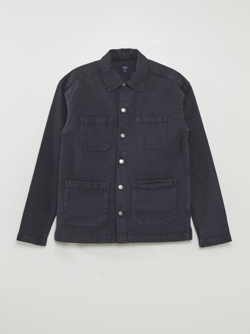 Veste en jean à 4 poches Noir - Kiabi
