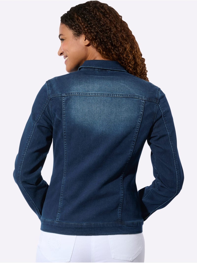 Veste En Jean à Associer Avec Un Pantalon - Taille Standard - Witt Bleu jean - Kiabi