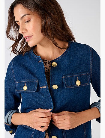 Veste en jean à boutons chic - Damart