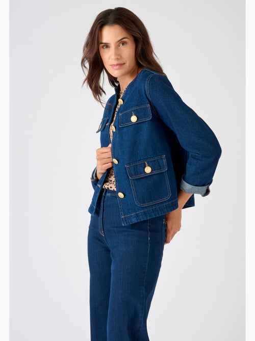 Veste en jean à boutons chic - Damart - Kiabi