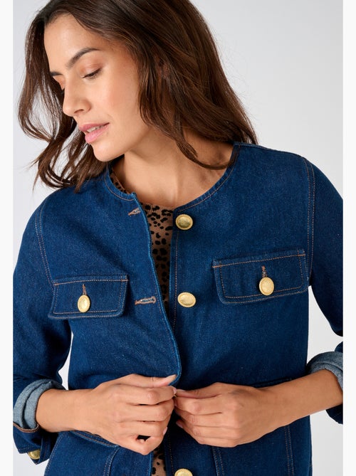Veste en jean à boutons chic - Damart - Kiabi