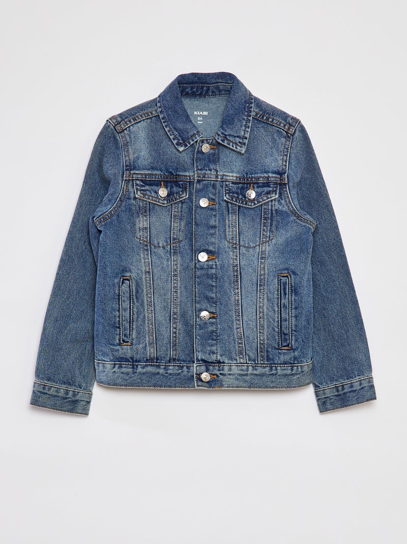 Veste en jean à ouverture boutonnée BLEU - Kiabi