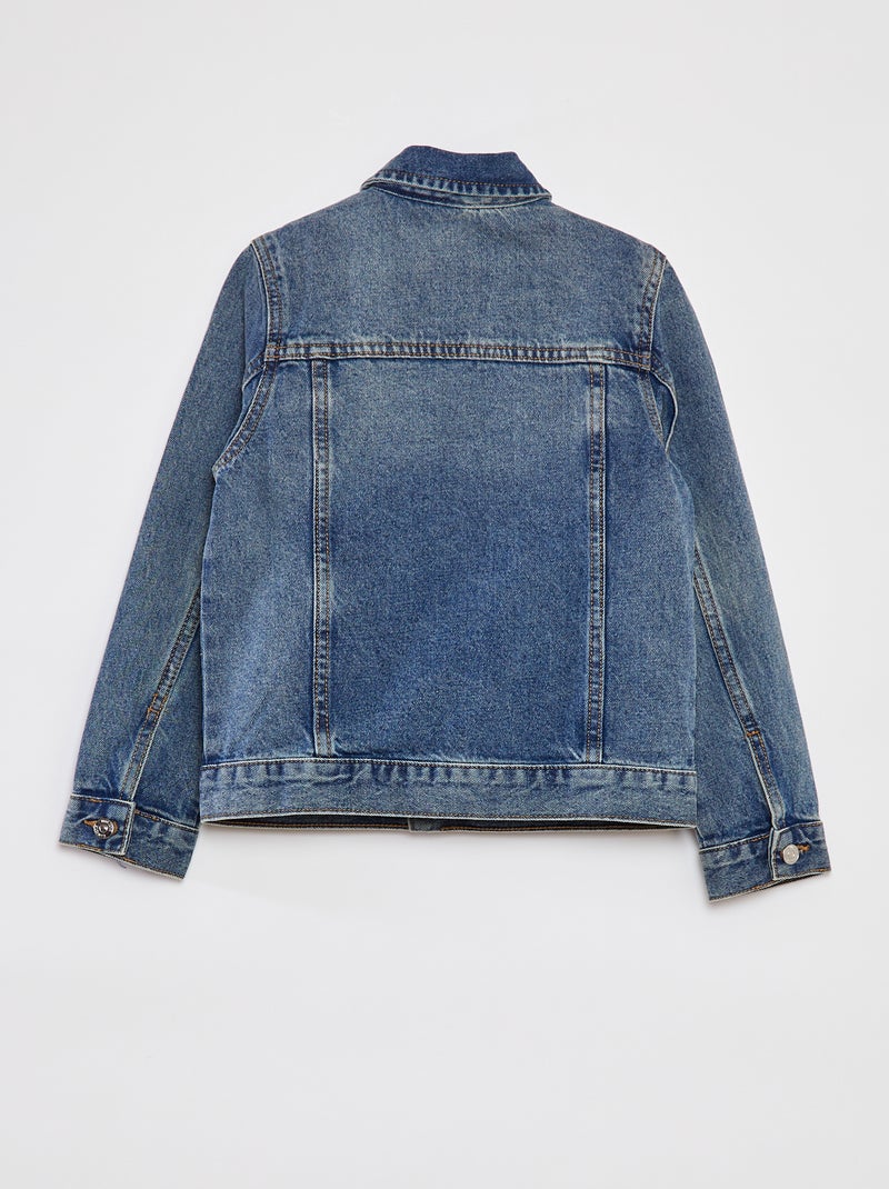 Veste en jean à ouverture boutonnée BLEU - Kiabi