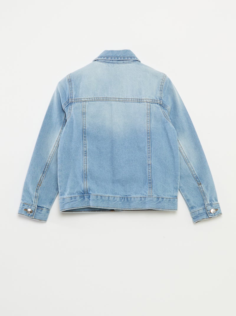 Veste en jean à ouverture boutonnée BLEU - Kiabi