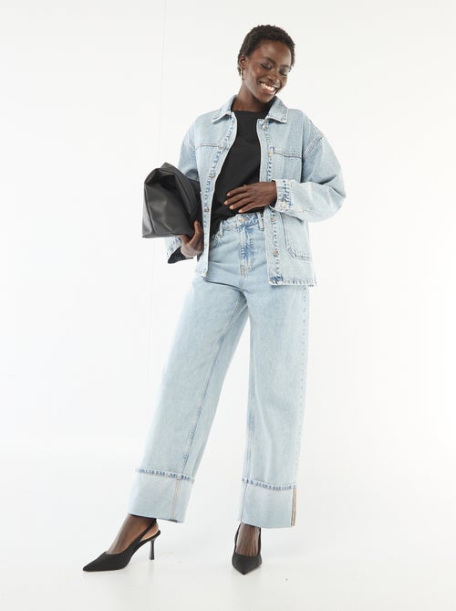 Veste en jean à poches plaquées - Kiabi