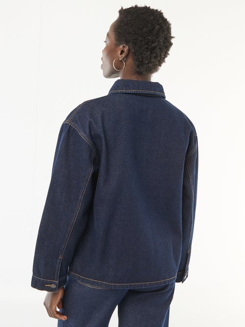 Veste en jean à poches plaquées - Kiabi