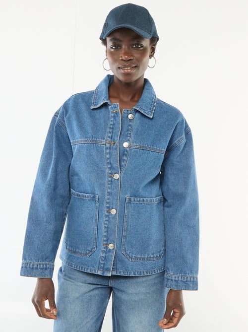 Veste en jean à poches plaquées - Kiabi Veste en jean à poches plaquées - Kiabi