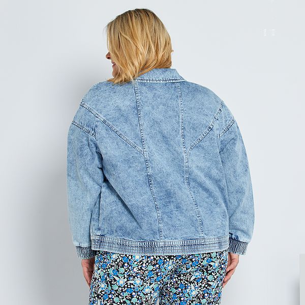 Veste en jean acid wash Grande taille femme - BLEU - Kiabi ...