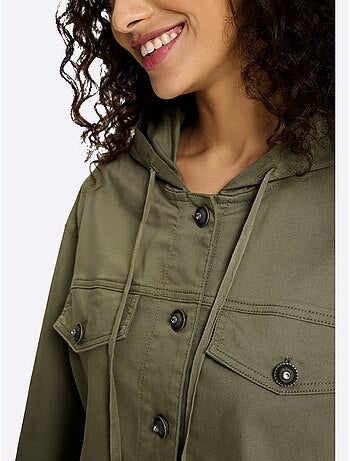 Veste En Jean Aspect Jean Tendance Et Décontracté - Taille Standard - Helline
