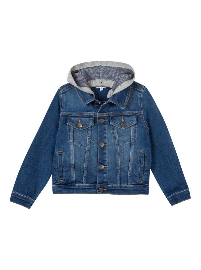 Veste En Jean Avec Capuche Amovible 'miniman' Bleu marine - Kiabi