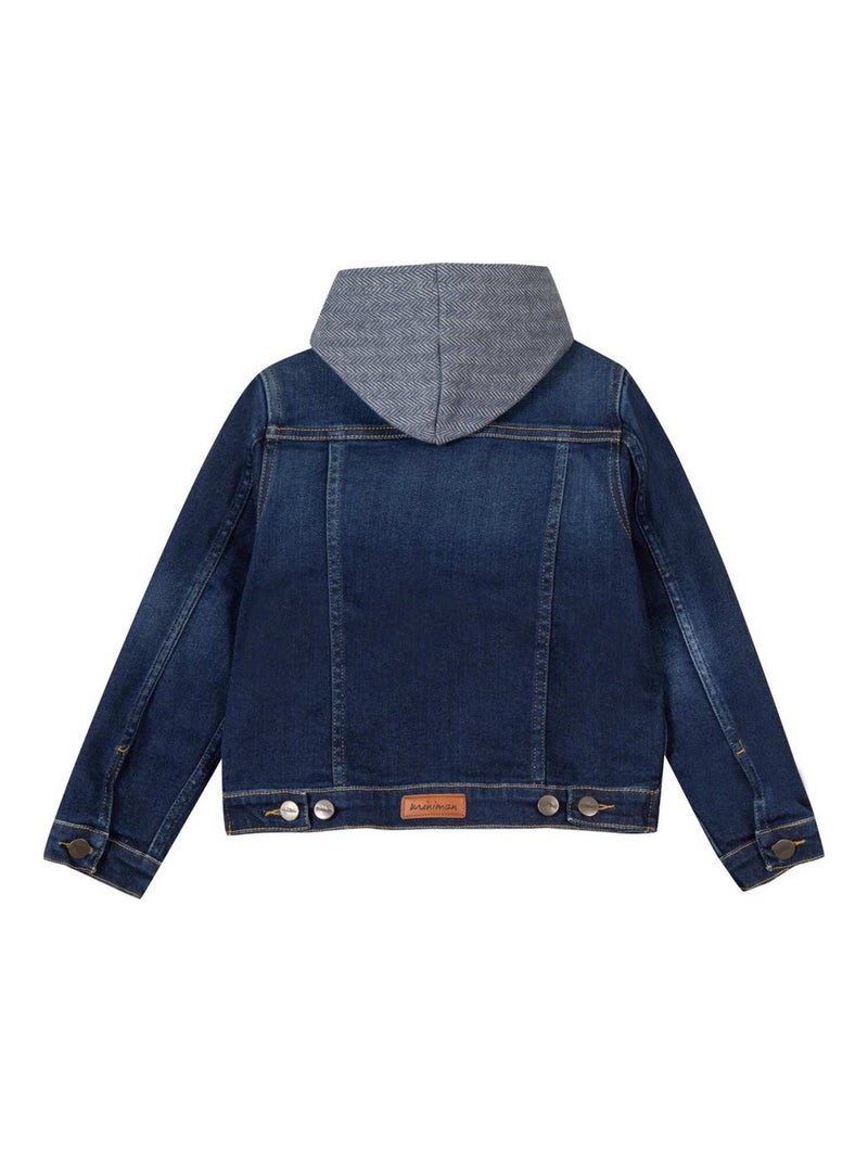 Veste Jean Fille Avec Capuche Amovible SS7 - Style Décontracté Et Confortable