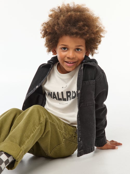 Veste en jean avec capuche - Kiabi