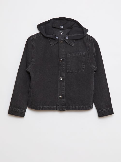 Veste en jean avec capuche - Kiabi