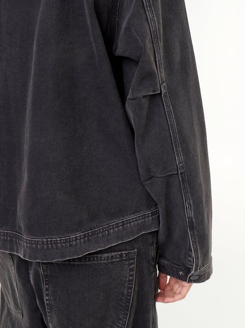 Veste en jean avec col en velours côtelé - Kiabi Veste en jean avec col en velours côtelé - Kiabi